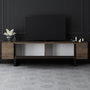 Hanah Home Soporte para TV Yildiz Nogal y Negro
